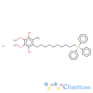 CAS No:299975-19-2 Phosphonium,[10-(2,5-dihydroxy-3,4-dimethoxy-6-methylphenyl)decyl]triphenyl-, bromide (1:1)