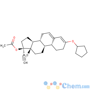 CAS No:3000-39-3 19-Norpregna-3,5-dien-20-yn-17-ol,3-(cyclopentyloxy)-, acetate, (17a)-