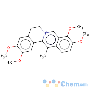 CAS No:30045-16-0 Dibenzo[a,g]quinolizinium,5,6-dihydro-2,3,9,10-tetramethoxy-13-methyl-