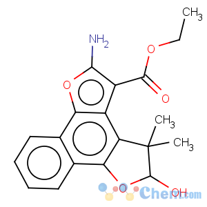 CAS No:30119-43-8 Naphtho[1,2-b:4,3-b']difuran-3-carboxylicacid, 2-amino-4,5-dihydro-5-hydroxy-4,4-dimethyl-, ethyl ester (8CI)