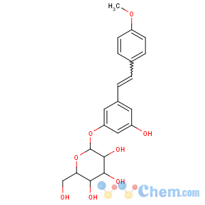 CAS No:30197-14-9 2-[3-hydroxy-5-[(E)-2-(4-methoxyphenyl)ethenyl]phenoxy]-6-<br />(hydroxymethyl)oxane-3,4,5-triol