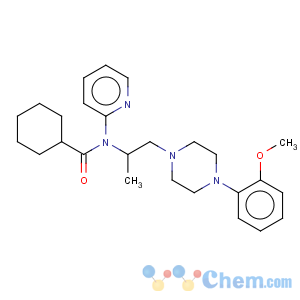 CAS No:302900-97-6 Cyclohexanecarboxamide,N-[2-[4-(2-methoxyphenyl)-1-piperazinyl]-1-methylethyl]-N-2-pyridinyl-