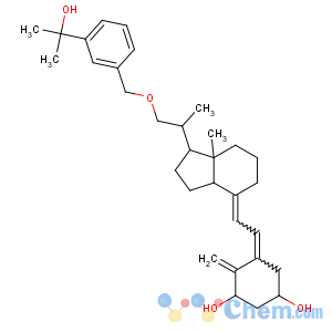 CAS No:302904-82-1 (1R,3S,5Z)-5-[(2E)-2-[(1R,3aS,<br />7aR)-1-[(2R)-1-[[3-(2-hydroxypropan-2-yl)phenyl]methoxy]propan-2-yl]-7a-<br />methyl-2,3,3a,5,6,<br />7-hexahydro-1H-inden-4-ylidene]ethylidene]-4-methylidenecyclohexane-1,<br />3-diol