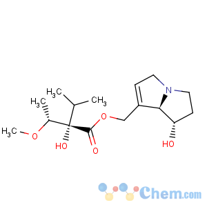 CAS No:303-33-3 Butanoic acid,2-hydroxy-2-[(1R)-1-methoxyethyl]-3-methyl-,[(1S,7aR)-2,3,5,7a-tetrahydro-1-hydroxy-1H-pyrrolizin-7-yl]methyl ester, (2S)-