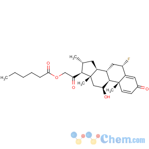 CAS No:303-40-2 Pregna-1,4-diene-3,20-dione,6-fluoro-11-hydroxy-16-methyl-21-[(1-oxohexyl)oxy]-, (6a,11b,16a)-