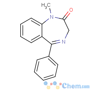 CAS No:3034-65-9 1-methyl-5-phenyl-3H-1,4-benzodiazepin-2-one
