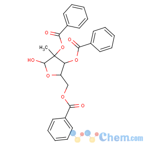 CAS No:30361-17-2 [(2R,3R,4R)-3,4-dibenzoyloxy-5-hydroxy-4-methyloxolan-2-yl]methyl<br />benzoate