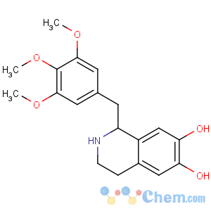 CAS No:30418-38-3 6,7-Isoquinolinediol,1,2,3,4-tetrahydro-1-[(3,4,5-trimethoxyphenyl)methyl]-, (1S)-