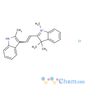 CAS No:3056-93-7 1,3,<br />3-trimethyl-2-[(E)-2-(2-methyl-1H-indol-3-yl)ethenyl]indol-1-ium
