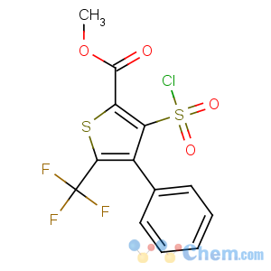 CAS No:306935-98-8 methyl<br />3-chlorosulfonyl-4-phenyl-5-(trifluoromethyl)thiophene-2-carboxylate
