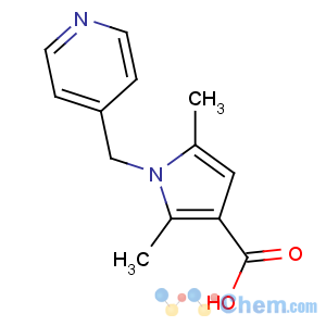 CAS No:306936-15-2 2,5-dimethyl-1-(pyridin-4-ylmethyl)pyrrole-3-carboxylic acid
