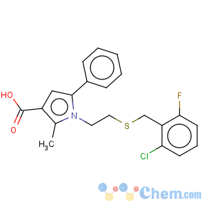 CAS No:306936-24-3 1H-Pyrrole-3-carboxylicacid, 1-[2-[[(2-chloro-6-fluorophenyl)methyl]thio]ethyl]-2-methyl-5-phenyl-