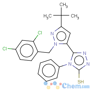 CAS No:306937-09-7 3H-1,2,4-Triazole-3-thione,5-[1-[(2,4-dichlorophenyl)methyl]-3-(1,1-dimethylethyl)-1H-pyrazol-5-yl]-2,4-dihydro-4-phenyl-