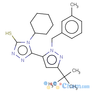 CAS No:306937-11-1 3H-1,2,4-Triazole-3-thione,4-cyclohexyl-5-[3-(1,1-dimethylethyl)-1-[(3-methylphenyl)methyl]-1H-pyrazol-5-yl]-2,4-dihydro-