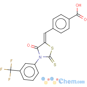 CAS No:307510-92-5 Benzoic acid,4-[[4-oxo-2-thioxo-3-[3-(trifluoromethyl)phenyl]-5-thiazolidinylidene]methyl]-