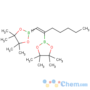 CAS No:307531-74-4 4,4,5,5-tetramethyl-2-[1-(4,4,5,5-tetramethyl-1,3,<br />2-dioxaborolan-2-yl)hept-1-en-2-yl]-1,3,2-dioxaborolane