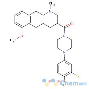 CAS No:308081-08-5 [(3R,4aR,10aR)-6-methoxy-1-methyl-3,4,4a,5,10,<br />10a-hexahydro-2H-benzo[g]quinolin-3-yl]-[4-(3,<br />4-difluorophenyl)piperazin-1-yl]methanone