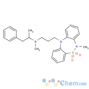 CAS No:30840-27-8 N-methyl-N-[3-(6-methyl-5,5-dioxobenzo[c][1,2,<br />5]benzothiadiazepin-11-yl)propyl]-1-phenylpropan-2-amine