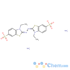 CAS No:30931-67-0 6-Benzothiazolesulfonicacid, 2,2'-(1,2-hydrazinediylidene)bis[3-ethyl-2,3-dihydro-, ammonium salt(1:2)