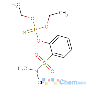 CAS No:30978-92-8 Phosphorothioic acid,O,O-diethyl ester, O-ester with o-hydroxy-N,N-dimethylbenzenesulfonamide (8CI)
