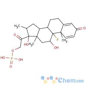 CAS No:312-93-6 [2-[(8S,9R,10S,11S,13S,14S,16R,17R)-9-fluoro-11,17-dihydroxy-10,13,<br />16-trimethyl-3-oxo-6,7,8,11,12,14,15,<br />16-octahydrocyclopenta[a]phenanthren-17-yl]-2-oxoethyl] dihydrogen<br />phosphate