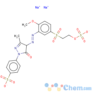 CAS No:31237-03-3 Benzenesulfonic acid,4-[4,5-dihydro-4-[2-[2-methoxy-5-[[2-(sulfooxy)ethyl]sulfonyl]phenyl]diazenyl]-3-methyl-5-oxo-1H-pyrazol-1-yl]-,sodium salt (1:2)