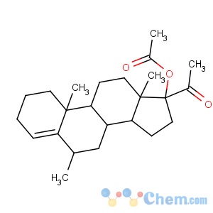 CAS No:3137-73-3 Pregn-4-en-20-one,17-(acetyloxy)-6-methyl-, (6a)-