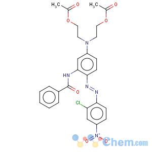 CAS No:31501-01-6 Benzamide,N-[5-[bis[2-(acetyloxy)ethyl]amino]-2-[2-(2-chloro-4-nitrophenyl)diazenyl]phenyl]-