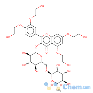 CAS No:31511-31-6 3-[[6-O-(6-Deoxy-Alpha-L-Mannopyranosyl)-Beta-D-Glucopyranosyl]Oxy]-2-(3,4-Dihydroxyphenyl)-5,7-Dihydroxy-4h-1-Benzopyran-4-One Tetrakis(2-Hydroxyethyl) Ether