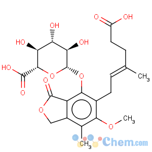 CAS No:31528-44-6 b-D-Glucopyranosiduronic acid,5-[(2E)-5-carboxy-3-methyl-2-penten-1-yl]-1,3-dihydro-6-methoxy-7-methyl-3-oxo-4-isobenzofuranyl