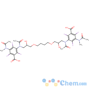 CAS No:31598-07-9 Benzoic acid,3,3'-[1,4-butanediylbis[oxy(2-hydroxy-3,1-propanediyl)(acetylimino)]]bis[5-(acetylmethylamino)-2,4,6-triiodo-(9CI)