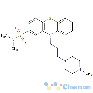 CAS No:316-81-4 N,<br />N-dimethyl-10-[3-(4-methylpiperazin-1-yl)propyl]phenothiazine-2-<br />sulfonamide