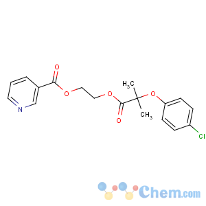 CAS No:31637-97-5 2-[2-(4-chlorophenoxy)-2-methylpropanoyl]oxyethyl pyridine-3-carboxylate