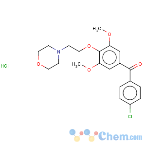 CAS No:31848-02-9 Methanone,(4-chlorophenyl)[3,5-dimethoxy-4-[2-(4-morpholinyl)ethoxy]phenyl]-,hydrochloride (9CI)