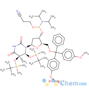 CAS No:318497-58-4 Thymidine,5'-O-[bis(4-methoxyphenyl)phenylmethyl]-5,6-bis[[(1,1-dimethylethyl)dimethylsilyl]oxy]-5,6-dihydro-,3'-[2-cyanoethyl bis(1-methylethyl)phosphoramidite], (5R,6S)- (9CI)