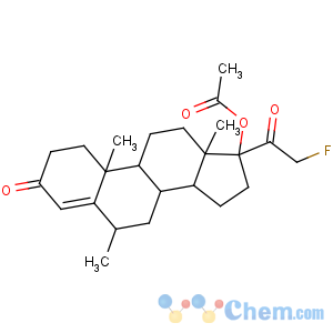 CAS No:3185-11-3 Pregn-4-ene-3,20-dione,17-(acetyloxy)-21-fluoro-6-methyl-, (6a)- (9CI)