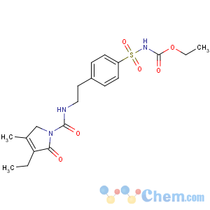 CAS No:318515-70-7 ethyl<br />N-[4-[2-[(4-ethyl-3-methyl-5-oxo-2H-pyrrole-1-carbonyl)amino]ethyl]<br />phenyl]sulfonylcarbamate