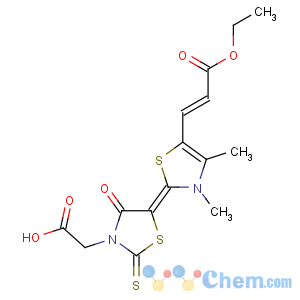CAS No:31856-45-8 3-Thiazolidineaceticacid,5-[5-(3-ethoxy-3-oxo-1-propen-1-yl)-3,4-dimethyl-2(3H)-thiazolylidene]-4-oxo-2-thioxo-