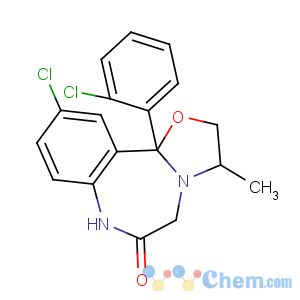 CAS No:31868-18-5 10-chloro-11b-(2-chlorophenyl)-3-methyl-2,3,5,7-tetrahydro-[1,<br />3]oxazolo[3,2-d][1,4]benzodiazepin-6-one