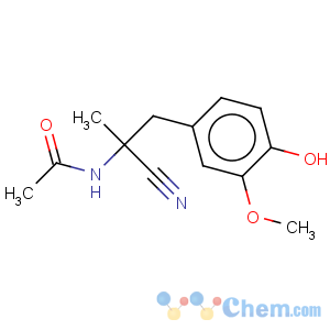 CAS No:31915-71-6 Acetamide,N-[1-cyano-2-(4-hydroxy-3-methoxyphenyl)-1-methylethyl]-, (+)-