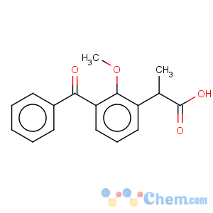 CAS No:31980-90-2 Benzeneacetic acid,3-benzoyl-2-methoxy-a-methyl-