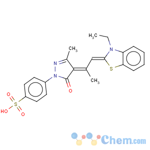 CAS No:31994-53-3 Benzenesulfonic acid,4-[4-[2-(3-ethyl-2(3H)-benzothiazolylidene)-1-methylethylidene]-4,5-dihydro-3-methyl-5-oxo-1H-pyrazol-1-yl]-