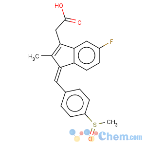 CAS No:32004-68-5 1H-Indene-3-aceticacid, 5-fluoro-2-methyl-1-[[4-(methylsulfinyl)phenyl]methylene]-