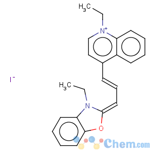 CAS No:32151-96-5 Quinolinium,1-ethyl-4-[3-(3-ethyl-2(3H)-benzoxazolylidene)-1-propen-1-yl]-, iodide (1:1)