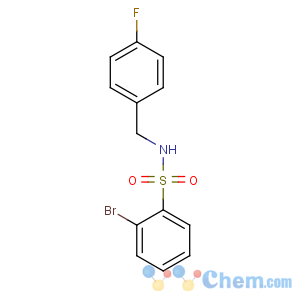 CAS No:321705-40-2 2-bromo-N-[(4-fluorophenyl)methyl]benzenesulfonamide