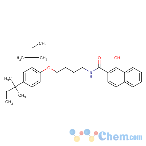 CAS No:32180-75-9 N-[4-[2,<br />4-bis(2-methylbutan-2-yl)phenoxy]butyl]-1-hydroxynaphthalene-2-<br />carboxamide