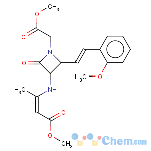 CAS No:321870-36-4 1-azetidineacetic acid3-[[(1z)-3-methoxy-1-methyl-3-oxo-1-propenyl]amino]-2-[(1e)-2-(2-methoxyphenyl)ethenyl]-4-oxo-methyl este