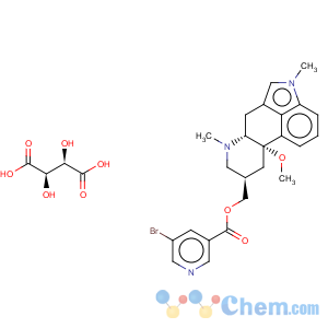 CAS No:32222-75-6 Ergoline-8-methanol,10-methoxy-1,6- dimethyl-,5-bromo-3-pyridinecarboxylate (ester),(8â