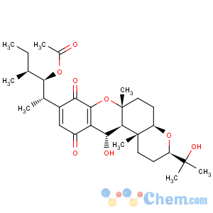 CAS No:32450-25-2 Pyrano[3,2-a]xanthene-8,11-dione,9-[(1S,2R,3S)-2-(acetyloxy)-1,3-dimethylpentyl]-1,2,3,4a,5,6,6a,12,12a,12b-decahydro-12-hydroxy-3-(1-hydroxy-1-methylethyl)-6a,12b-dimethyl-,(3R,4aR,6aR,12S,12aS,12bR)-