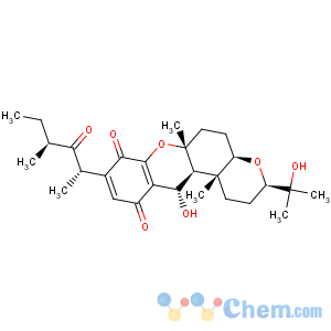 CAS No:32450-26-3 Pyrano[3,2-a]xanthene-8,11-dione,9-[(1S,3S)- 1,3-dimethyl-2-oxopentyl]-1,2,3,4a,5,6,6a,12,- 12a,12b-decahydro-3-(1-hydroxy-1-methylethyl)- 6a,12b-dimethyl-,(3R,4aR,6aR,12aR,- 12bR)- 